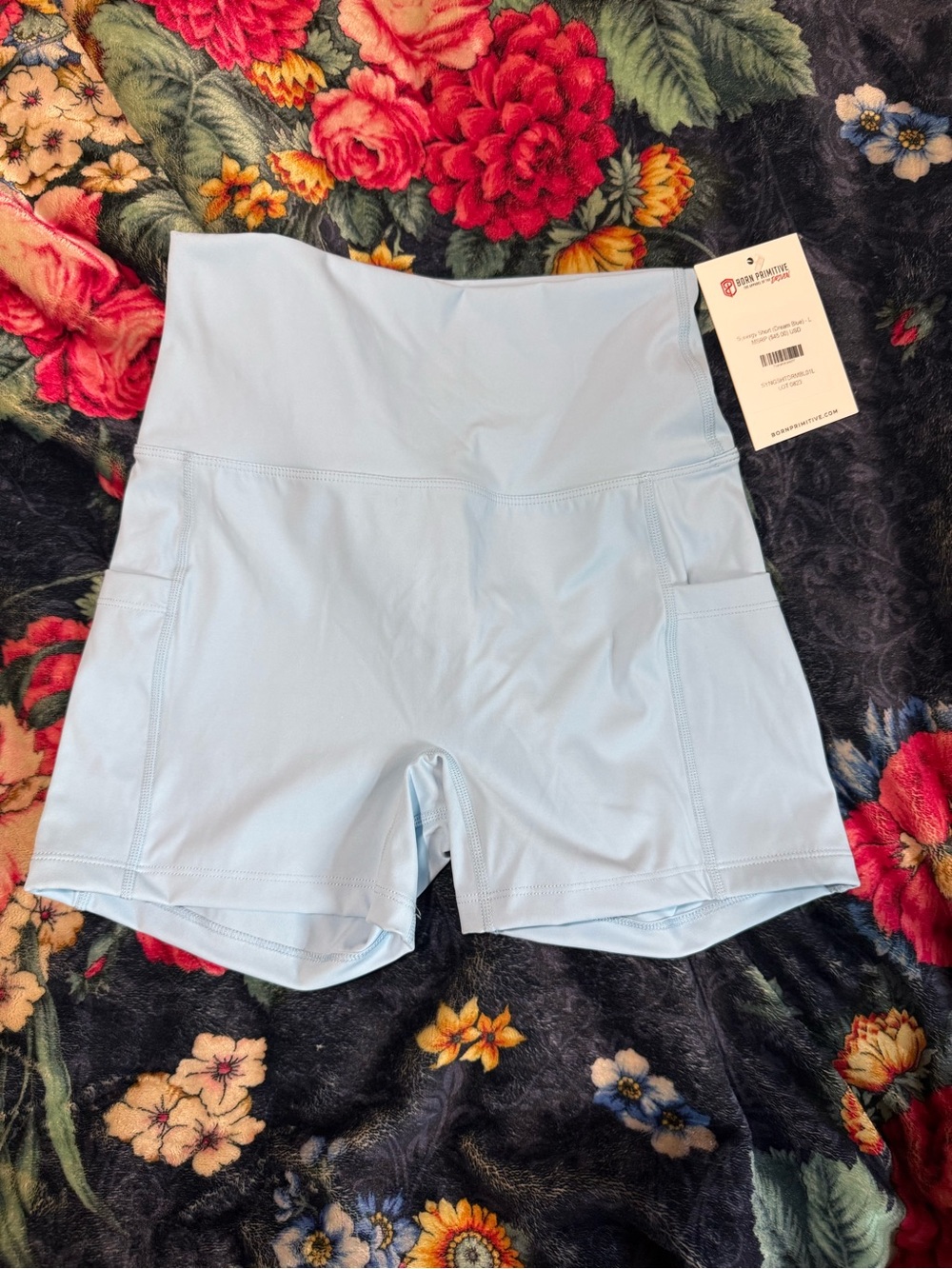 Born Primitive Women's High Waist Shorts in Light Blue